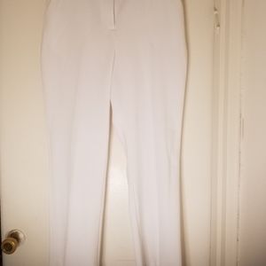 Halston Mid-Weight White Slacks (Size 14)